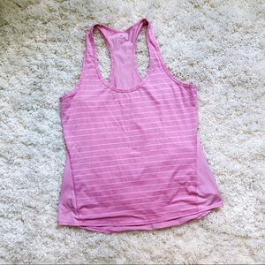 Athleta | Pink and White Striped Tank Top Size Medium